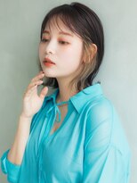 アリエッタ アザブ(ARIETTA AZABU) インナーカラー×かきあげボブ×シースルーバング/切りっぱなし