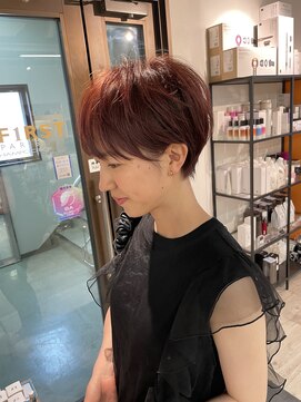 コワファーストナガサキシャンプーボーイ(COIFF1RST NAGASAKI SHAMPOO BOY) 大人可愛い20代30代40代黒髪前下がりショートボブ丸みショート◎