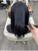 ブルーブラック/ネイビーカラー/髪質改善トリートメント/京都