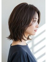 アントワープトーキョー(antwerp TOKYO)&nbsp;30代40代50代外ハネミディアムレイヤー髪質改善透明感白髪染め