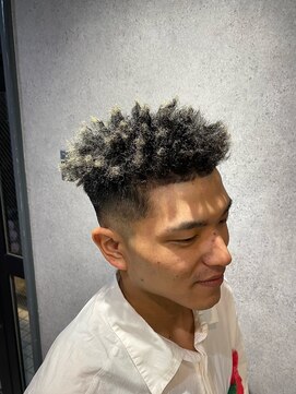 クフィア メンズヘアー カンポ 天王寺店(CUFFIA MEN'SHAIR CAMPO) アップバングフェードマンバンヘアオールバックメンズショート