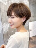 ショートヘア/分け目なし/イメチェン/30代40代50代/表参道