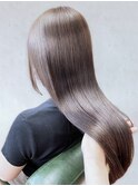 ★縮毛矯正ロング♪ストレート髪質改善ココアベージュ