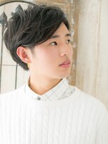 モッズヘア メン 上尾東口店(mod's hair men)&nbsp;ダークアッシュ斜めバング刈り上げショートY上尾