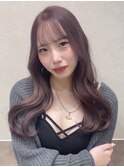韓国風　前髪カット　艶髪　くびれ巻き　サイドバング