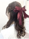 大人っぽ可愛い！編み込みハーフアップ♪_ユウ