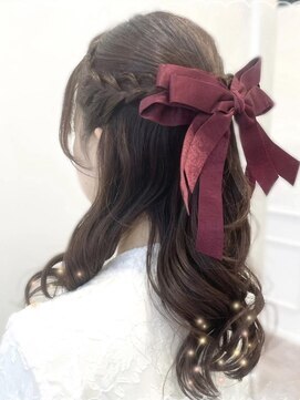 リルミー ミュエナ 大須 矢場町(Lilme myuena) 大人っぽ可愛い！編み込みハーフアップ♪_ユウ