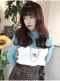 『顔周りデザインカット』姫カット/顔周りレイヤー/ワイドバング