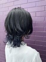 ブランカ バイ リッカ(Blanca by Ricca)&nbsp;ふわふわショートウルフ×ダークアッシュブルーブラック