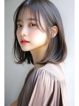 レア(Lea) 透け感×ミディアムボブ