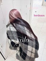 ヨーロ(yolo)&nbsp;ルーツカラー　ピンク×ボルドー