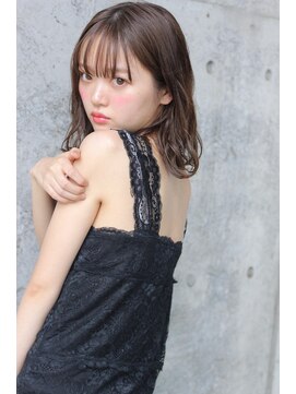 カシュカシュ(cache cache) cache cache★色っぽミディアム(ロブ)とシースルーパッツン