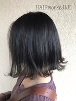 ヘアーワークス ジジ(HAIR works JIJI) ナチュラルハイライト × ブルーグレーカラー