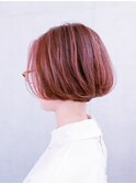 春色サクラカラーショートボブ