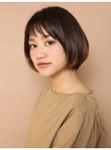 ショートボブ  ことりベージュ　毛先パーマ　小顔ショート