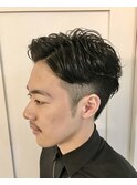 【NINE HAIR】ビジネスショート_2ブロック_パーマ