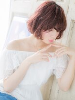 クオーレ ヘア アンジュ 水戸店(CUORE HAIR ange)&nbsp;水戸/イルミナカラー/ピンクベージュ/マチルダボブ/前髪c