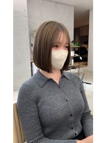 サンド 鹿児島中央(sand)&nbsp;黒髪/グレーベージュ/レイヤーロング/前髪パーマ[鹿児島中央駅]