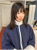 レイヤーカット×姫カット×セミロング