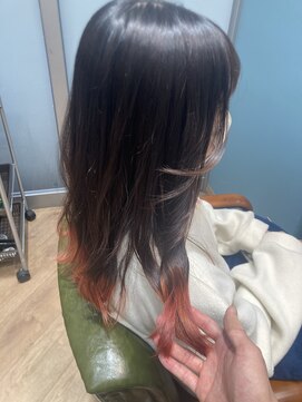 カシータ ヘア リゾート イオンモール熱田店(Casita hair resort) 裾カラー×袖カラー×ケアブリーチ×黒髪×透明感×結んで隠せる