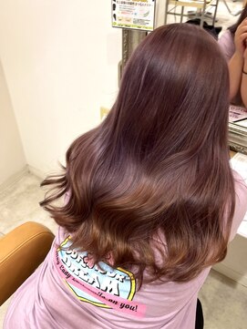 ラ ブーケ 中川中島店(La Bouquet) ワンブリーチで出来るピンクカラー