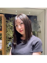 ナチュラル ヘアーデザイニング(Natural hair designing) ミディアムヘアー×chocolate brown @anju_takei
