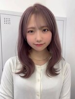 ミミヘアーガーデン(mimi hair garden)&nbsp;ピンクラベンダー×韓国風レイヤーカット　10代20代30代