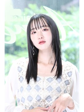 アエレ(Aere) 【Aere池袋】黒髪ロング×ストレート×シースルーバング☆小林