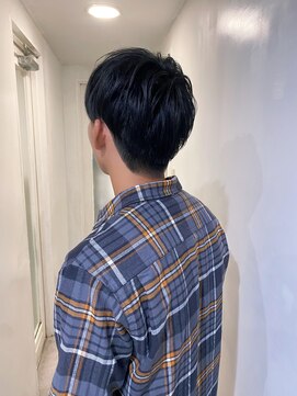 グランドライン(GRAND LINE) 《GRANDLINE友田千栄》黒髪ツーブロマッシュヘア　men'shair