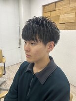 アジールヘア 所沢プロペ通り店(agir hair)&nbsp;アッシュブラック黒髪ニュアンスパーマショートカット所沢韓国