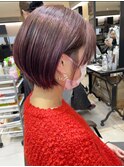耳掛けショートボブ 小顔似合わせ フェイスレイヤーt112