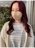 レイヤーカット ×ボルドーカラー