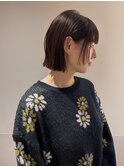 ブリーチなしカシスカラー×ボブレイヤー