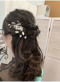 ハーフアップ