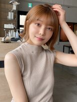 前髪 外ハネボブ チェリーブラウン ミニウルフ"