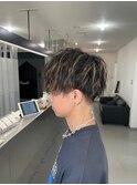 波巻きツイストスパイラルパーマ/フェザーパーマ/眉毛/メンズ