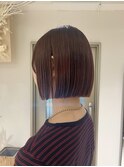 【KANO】ボブ  切りっぱなしボブ  ピンクブラウン