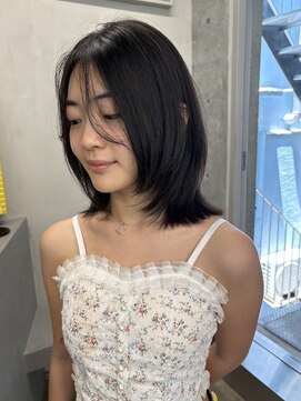 キーチェ 梅田中崎町(keych) レイヤーカット/オリーブベージュ/大阪梅田/中崎町