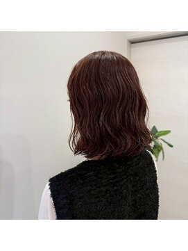 ホワイトレーベルグラ(White Label gra) ゆるふわウェーブ×ブラウンオレンジ