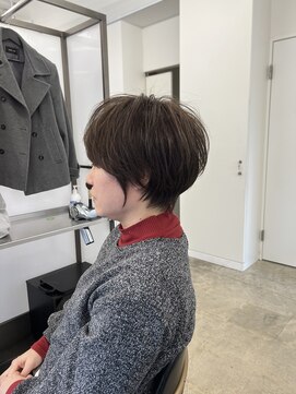 スクエアペア(SQUARE PAIR) くびれショート　白髪ぼかし　グレージュ　30代40代