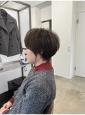 くびれショート 白髪ぼかし グレージュ 30代40代