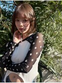 【ROJITHA原宿表参道】ブラウンベージュ×前下がりボブカット