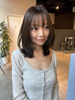 チル 福井駅前店(Chill)&nbsp;福井ミディアムレイヤー透明感カラーアッシュ韓国ヘア顔まわり