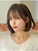 レイヤーボブ/顔まわりレイヤー/韓国