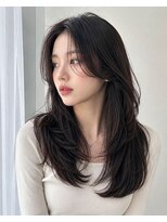 髪質改善&縮毛矯正 rococo.【ロココ】 韓国風レイヤー×シースルーバング