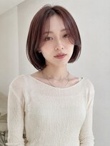 ソンノ(sonno)&nbsp;カシスブラウン レイヤーボブ 顔周りカット 髪質改善 艶髪 20代