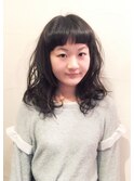 『前髪短めパーマ』