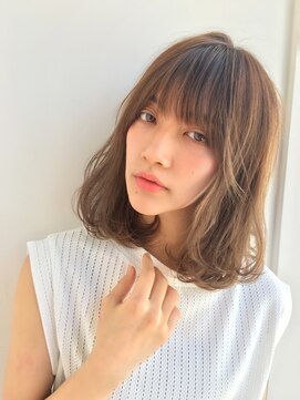 シー バイ ロンド 新宿(Sea by Lond) 【佐藤健太郎】大人かわいいブランジュミルクティーベージュボブ