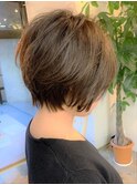 【ボリューム悩み改善】大人可愛いふっくら春ショートボブ