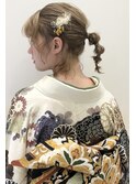 成人式　卒業式　袴　振袖 着付け　ヘアアレンジM323